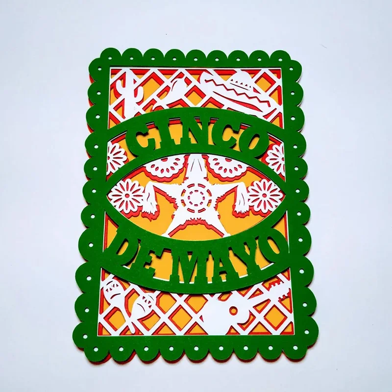 DIY Cinco De Mayo Fiesta Banner - Papel Picado - The Crafting Chicks