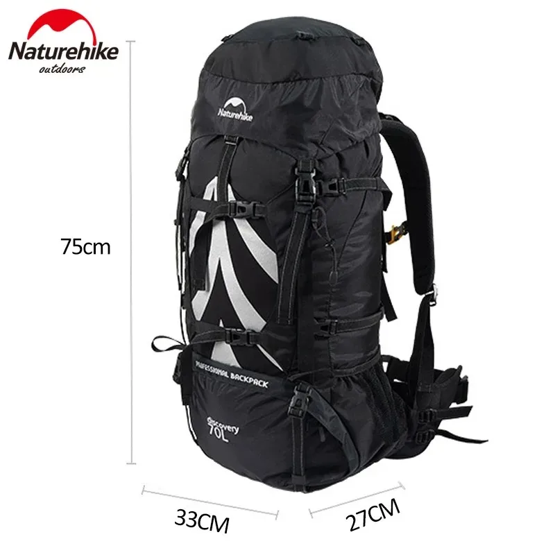 

Naturehike Backpack 70L Mountaineering Bag Man Rucksack Outdoor Hiking Backpack Waterproof Travel Bag Big Capacity Backpack