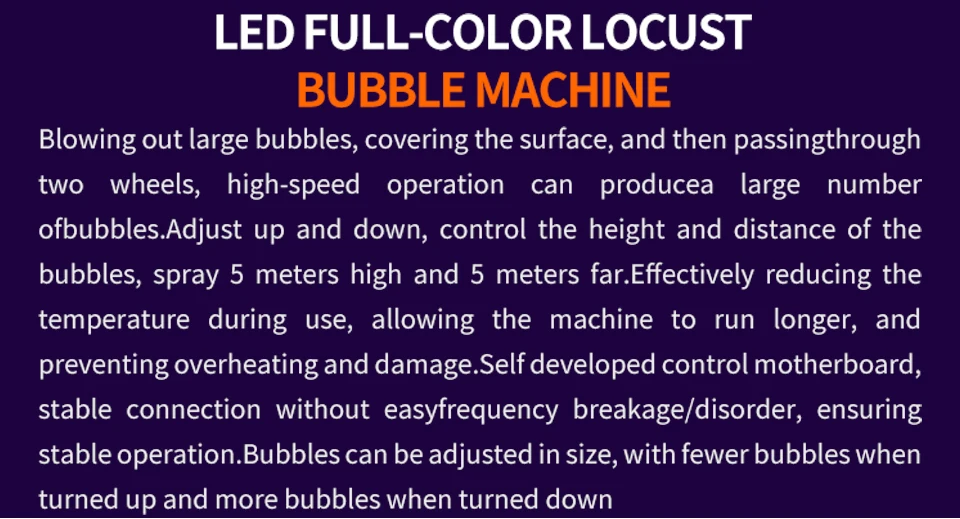 LED RGBW Bubble Machine DJ Outdoor 4In1 Bubble Machine DMX512 Stage Lighting Equ