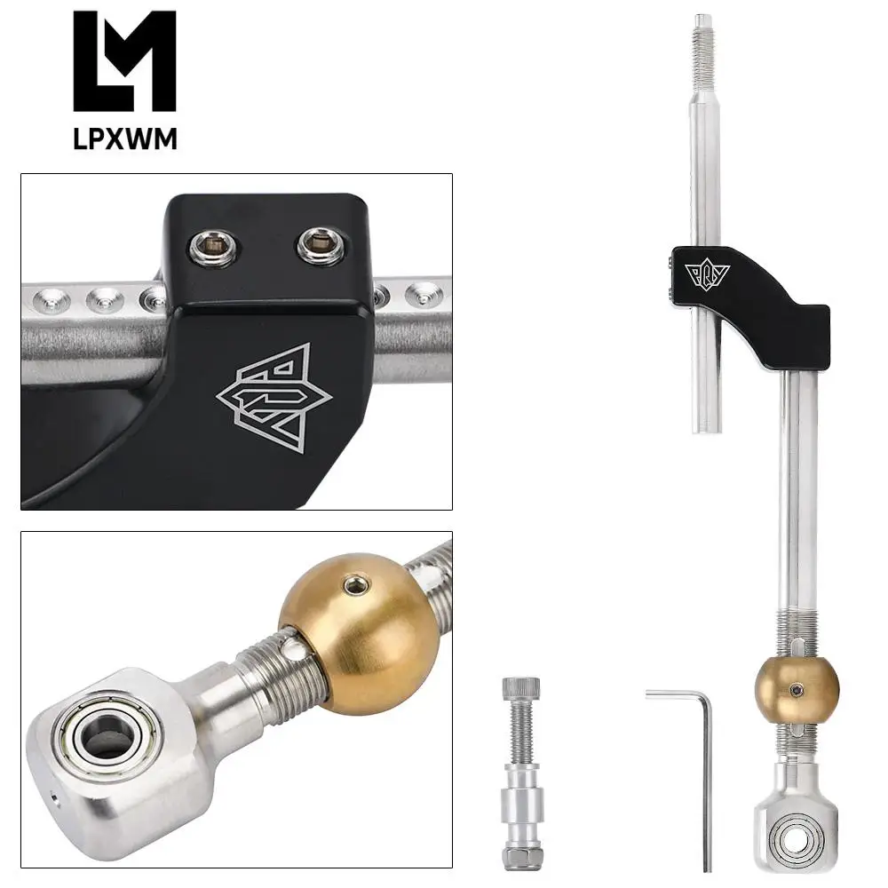 4 Inch/102mm Adjustable Height Extend Dual Bend Short Shifter 10*1.5mm