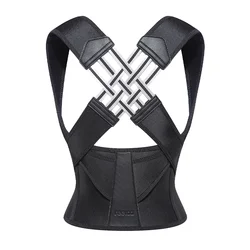 Adjustable Back Posture Corrector Belt for Improved Posture and Pain Relief (Black)