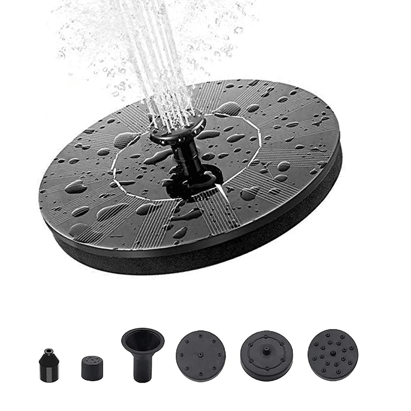 Mini Solar Water Fountain Pool Pond Waterfall Fountain Garden Decoration Outdoor Bird Bath Solar Powered Floating Water solar fountain