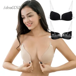 Backless Invisible Bra E F Sexy Push Up Lingerie with Transparent Straps Adhesive Bra for Wedding Dress Bralette Drop Shipping