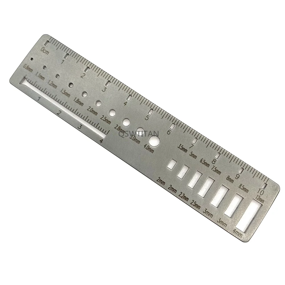 Orthopedic Instruments Orthopedic Measuring Ruler for Kirschner Wire Drill Screw Plate Measuring Diameter