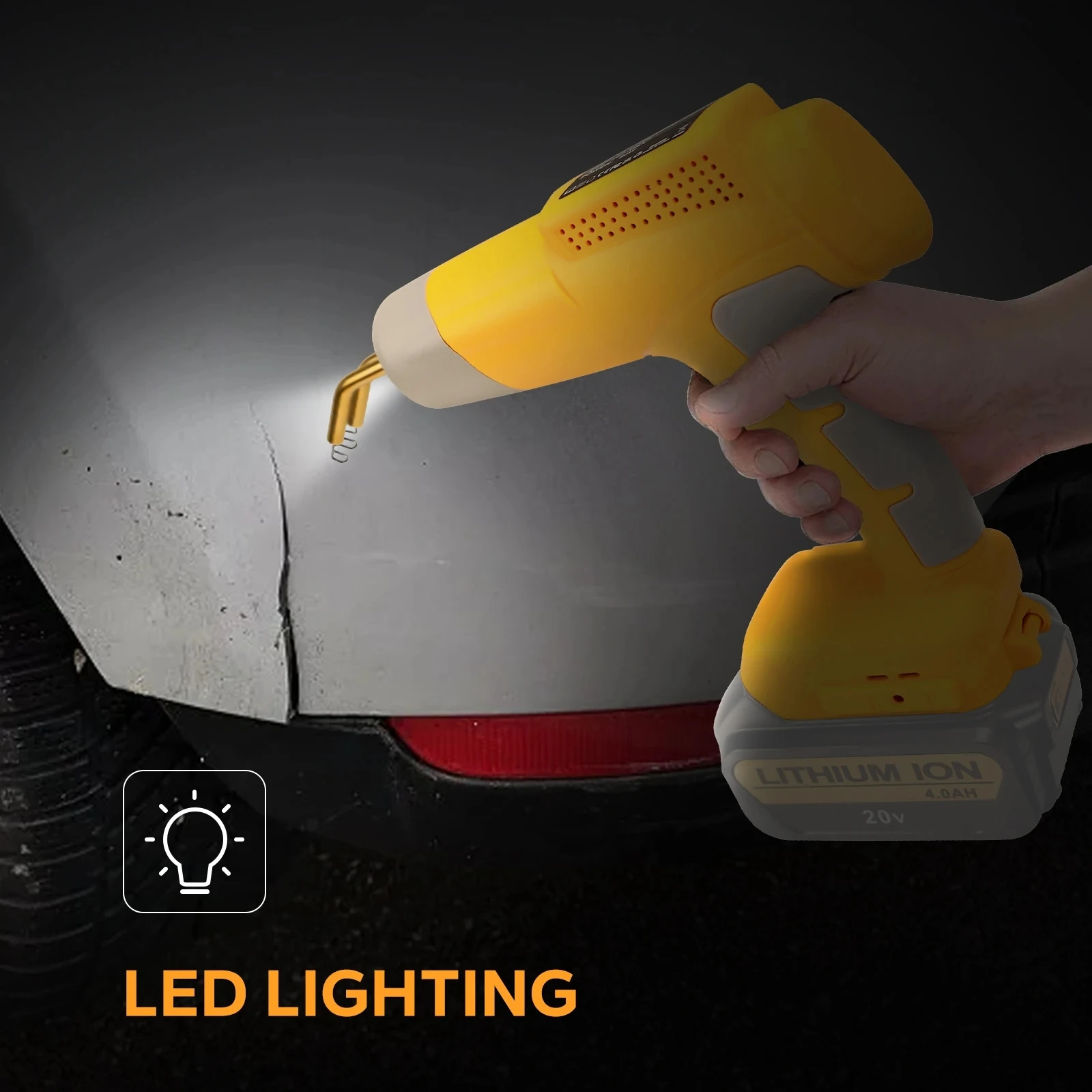 80W De-PO05 Plastic Welding Nail Gun Cordless for Dewalt 20V Battery 3S Quick Heat with 600pcs Hot Staples 2