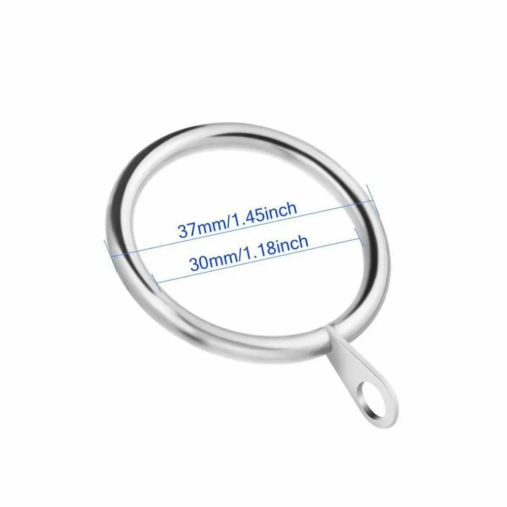 Description Picture 3 of itemMetal Curtain Rings, Hanging Hooks for Curtains, Rods, Pole Voile, Heavy Duty Rings, 6Pcs, 96Pcs