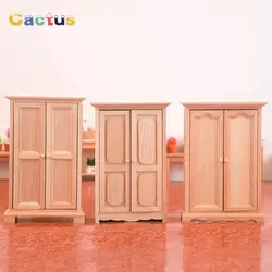 1:12 Dollhouse Miniature Wardrobe Lockers Vertical Cabinet Storage Cabinet Bedroom Furniture Model Decor Toy Kids Toys Gift
