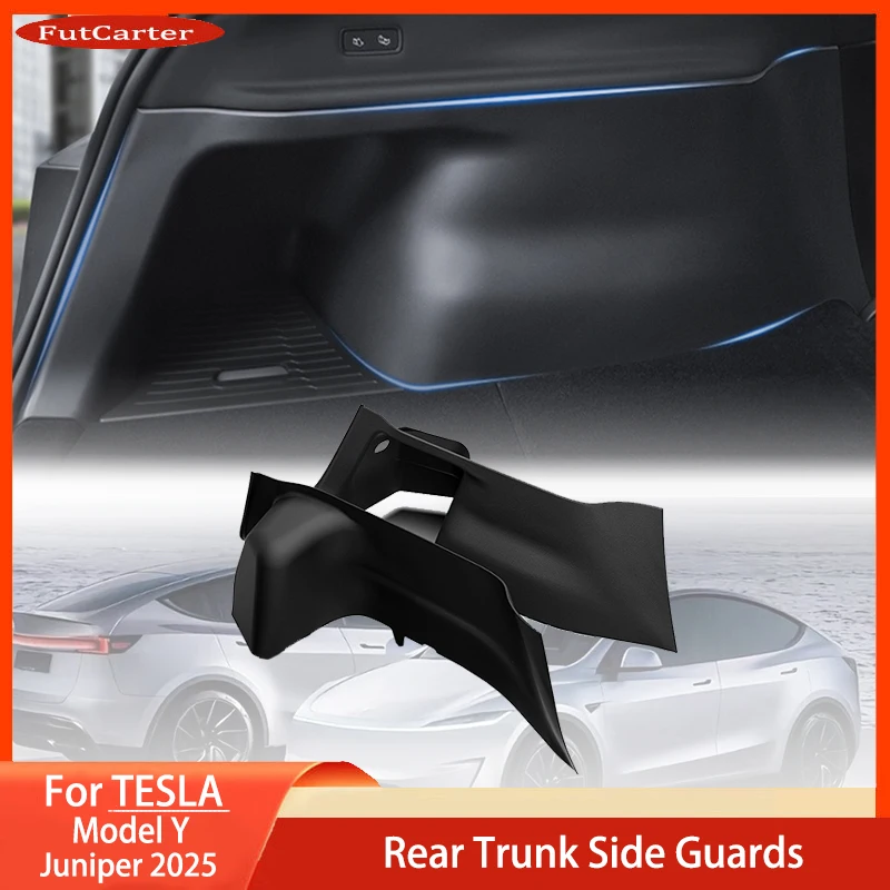 Para Tesla ModelY Juniper2025 protectores laterales de maletero TPE cubierta completa almohadillas de protección de esquina de superficie de pelusa accesorios protectores interiores