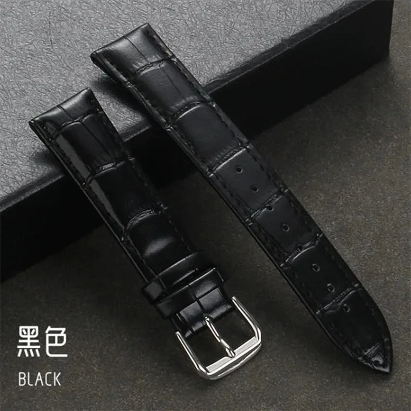 Universal Calfskin Leather Waterproof Sport Bracelet Watch Strap