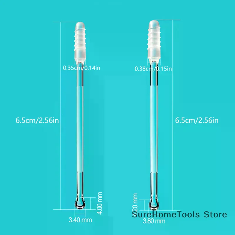 Reusable Double Headed Ear Cleaner Silicone Sticky Ear Swabs Ear Wax Removal Tool Safe Non-Toxic for Kids Adult Elders Home Care