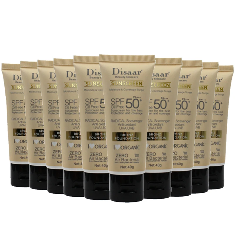

Dissar Organic Sunscreen moisturizing and brightening skin tone, UV protection, waterproof and sweat proof Sunscreen Cream 10PCS