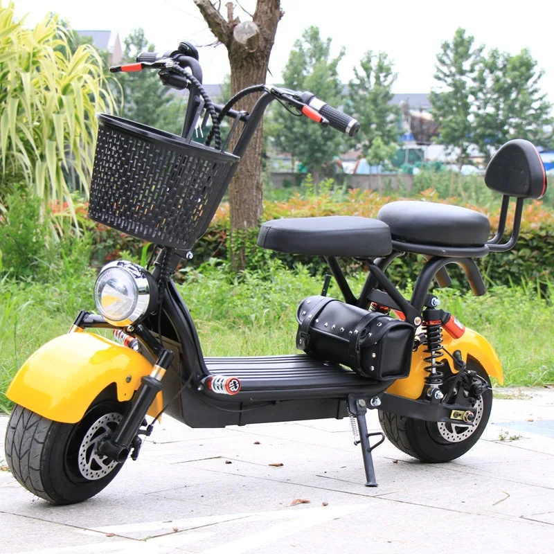 Електрически Скутер 48V Mini Harley Scooter 1000W Motor Lithium Battery Pedal Motorcycle Wide Tire Skateboard Electric Scooter