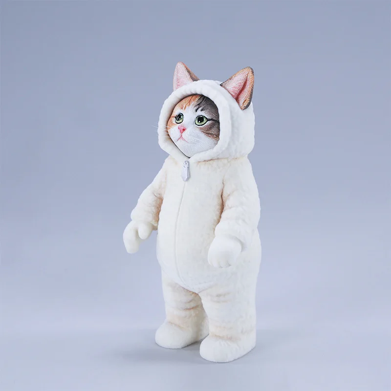 Vorverkauf JXK Niedlicher Pullover im Maßstab 1:6, der Katze trägt, Simulationstiermodell für 12-Zoll-Spielzeugfiguren, Desktop-Ornament, trendiges Spielzeuggeschenk – Detail 10