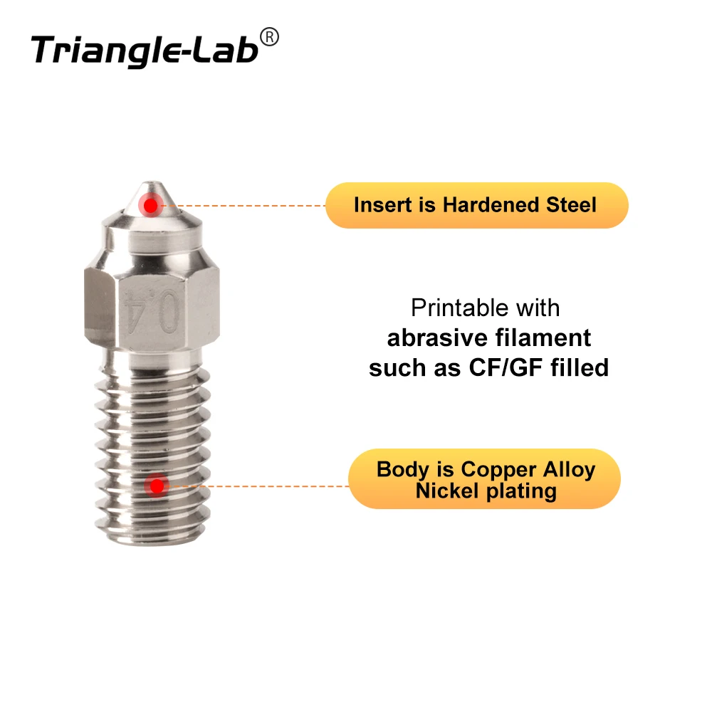 Trianglelab Bimetálico Meu Bocal Alta Temperatura e Resistente ao Desgaste Compatível com Elegoo Neptune Pro - Imagem 3
