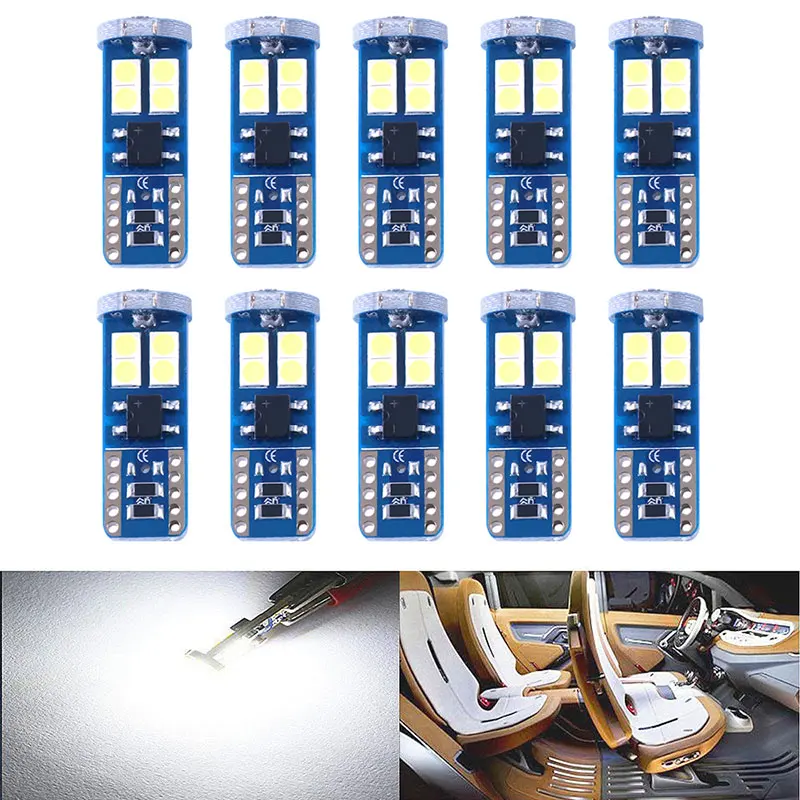 

10pcs Canbus T10 3030 Signal Lamp 12SMD LED White Car Motors Side Light 720LM Bulb Clearance Lights