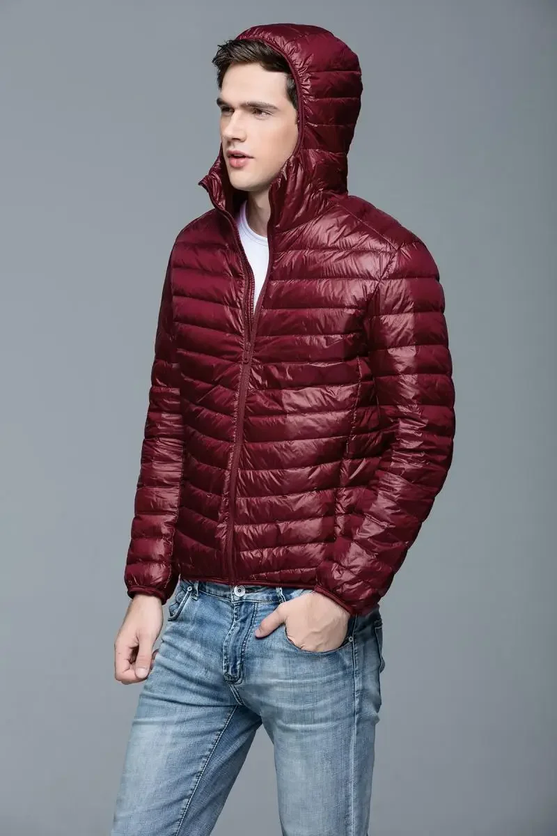 Men's Spring Winter Quilted Coats New 90% White Duck Down Ultra Lightweight Packable Down Jacket Men Korean Fashion Puffer Coat