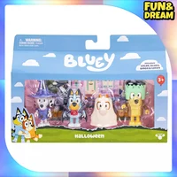 Spot Bluey Family Halloween 4 Figure Set Action Figures Birthday Present Decorative Ornaments On The Tabletop Halloween Gifts 1