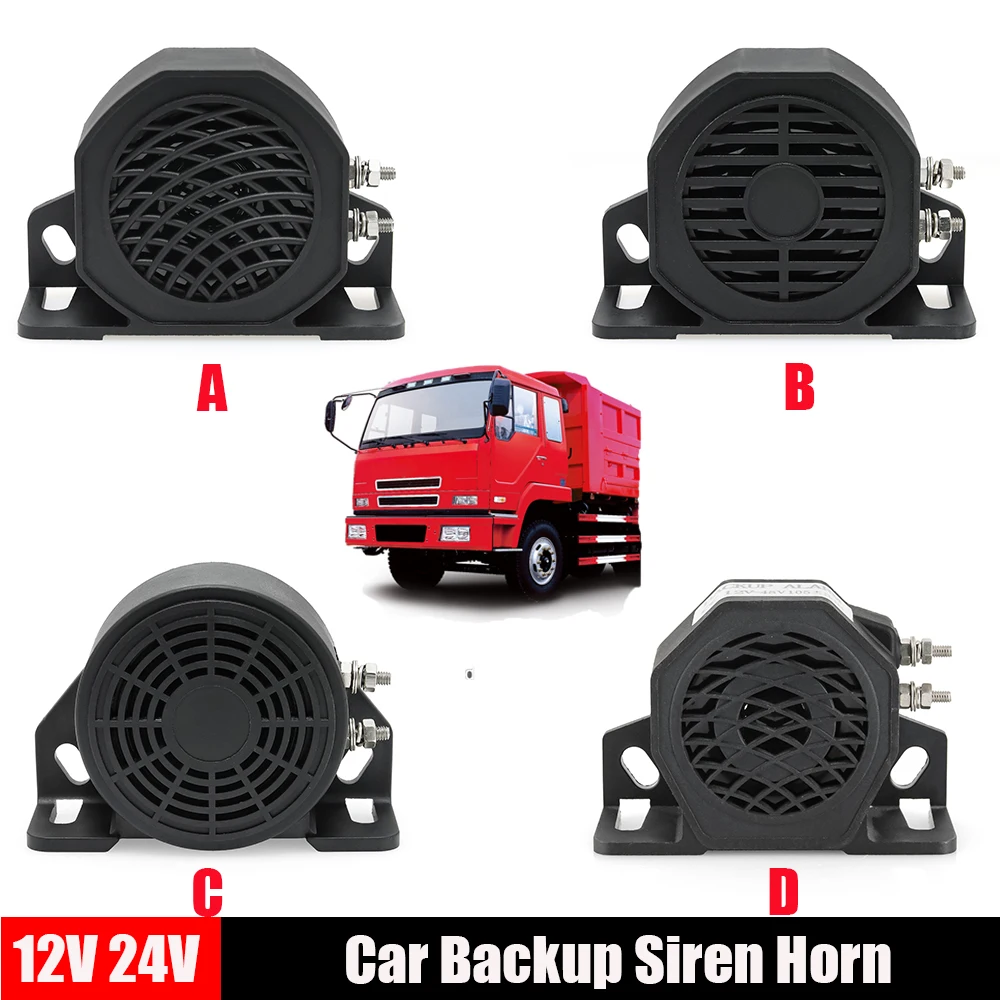 Car Siren Horn Backup Reversing Waterproof Sound Alarm for Car Truck Vehicle Reverse Reminder 12-24v 105dB
