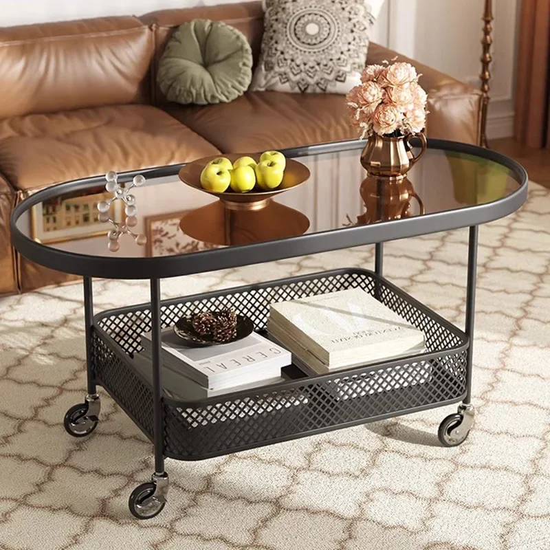 Glass Bedside Coffee Tables Mobile Garden Fashion Outdoor Coffee Table Entryways Floor Table Basse Pour Salon Bedroom Furniture