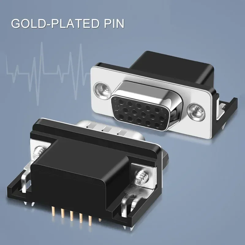 10x VGA Female Jack Socket DB15 15-Pin D-SUB 3 Row Solder Type - Foto 3