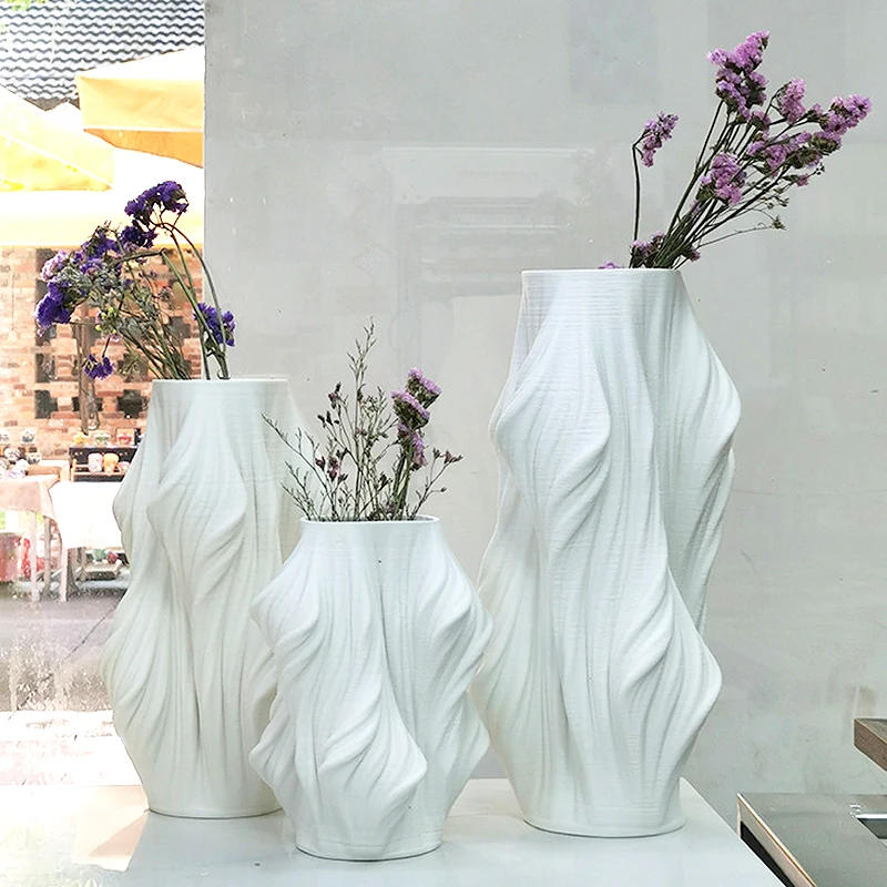 

Aesthetic Ceramic Vases Ceramic Nordic Modern White Vases Flowers Minimalist Jarrones Decorativo Office Desk Decoration YY50HP