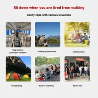 Outdoor Portable Folding Chair With Storage Bag Foldable Car Outdoor Chair Lightweight Bearing Strong Ride Comfort Camping Gear 2