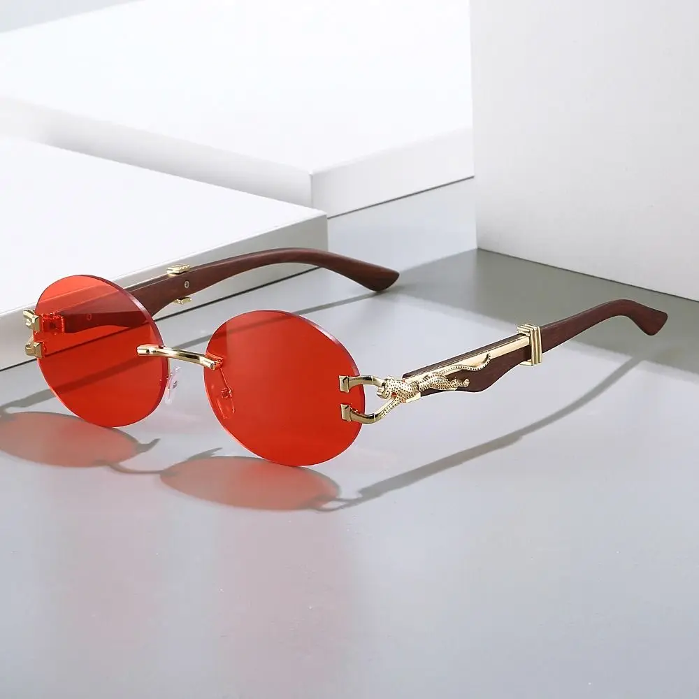 

Rimless Oval Women's Sunglasses Fashion UV400 Luxury Summer Eyewear Vintage Gradient Sun Glasses for Women & Men