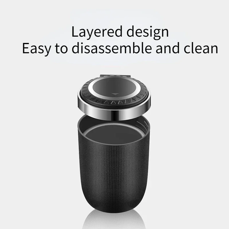 Car Ashtray Portable Ashtray Car Ashtray With Led Light Easy Clean Detachable For Automobiles Outdoor