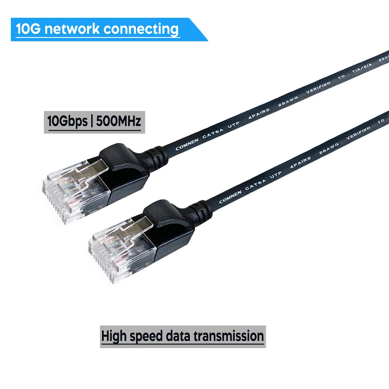 COMNEN Ethernet Cable Rj45 0.15m-10m Lan Slim Cat6a Rj45 Patch Cord Network High speed ethernet cable utp for PC Xbox Computer