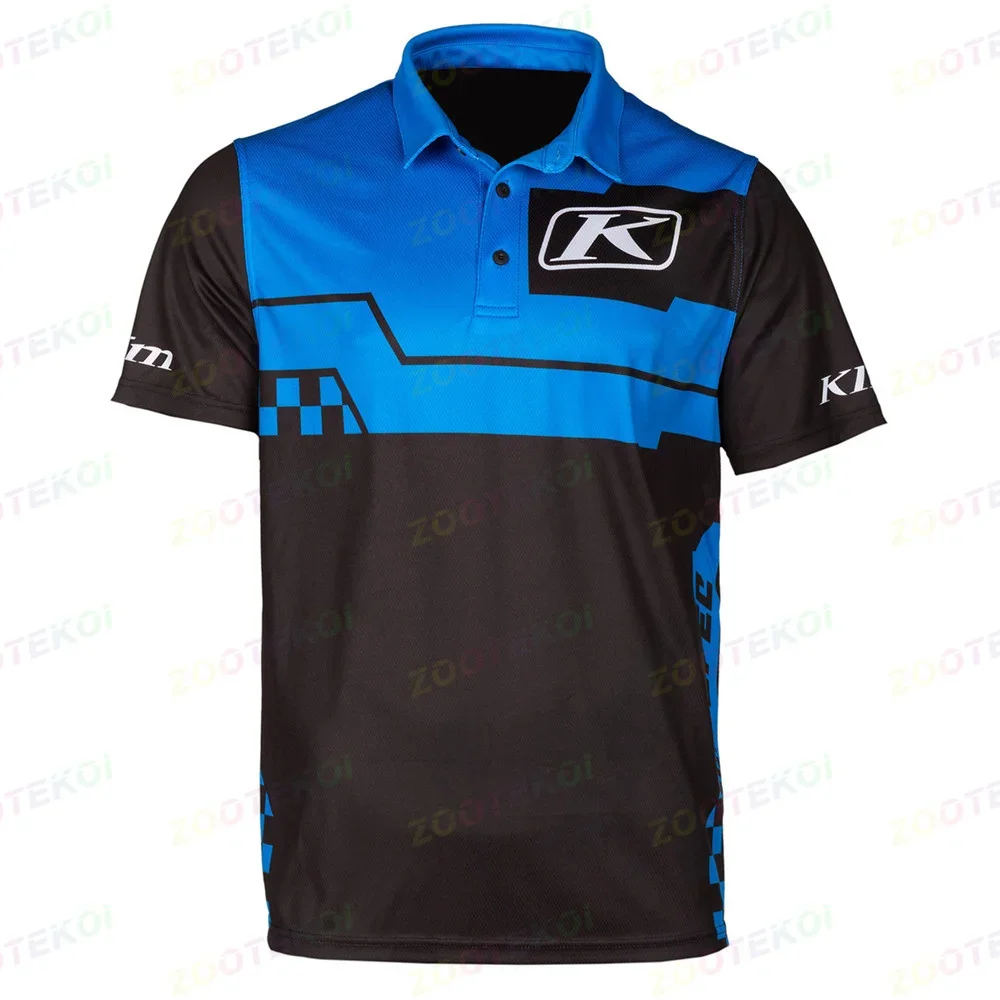 New 2023 Men's KLIM RACE SPEC F1 Racing Motorcycle Short Sleeve Polo Shirt Fast Dry And Breathable Cycing Jersey T -shirt