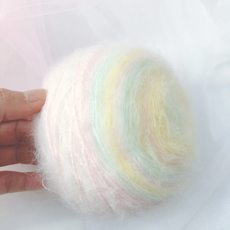 50g Fantasy Color Dyed Sweater Yarn DIY Hand-knitted Gradient Crochet Thread Wool Mohair Scarves Socks Gloves Material