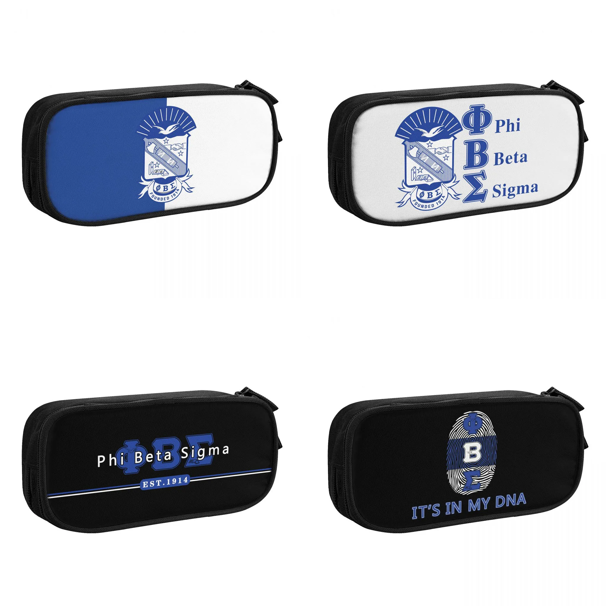 

Phi Beta Sigma PBS Fraternity Pencil Pen Case Stationery Bag Pouch Holder Box Organizer for Teens Girls Adults Student