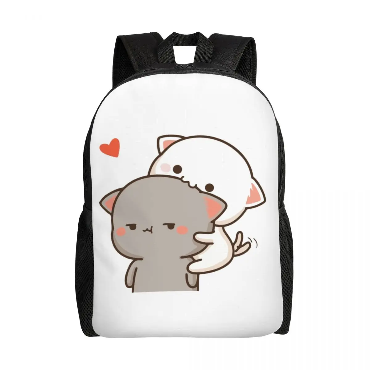 

Custom Peach Eating Goma Mochi Cat Nom Backpacks Women Men Fashion Bookbag for College School Bags