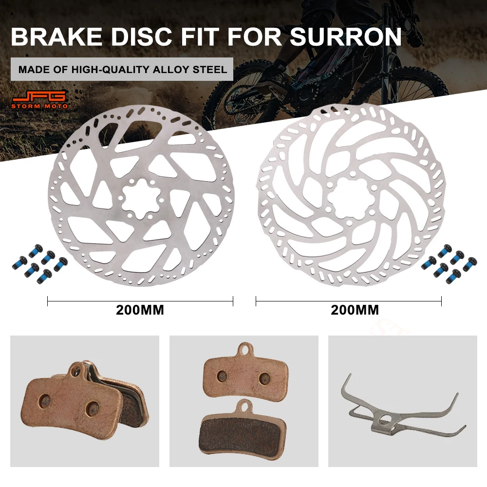 Disco Freno Posteriore Per Surron Light Bee S/X – Rotore In Acciaio Con Viti, Alta Resistenza Al Calore E Anticorrosione, Ricambio Essenziale Per Bici Elettrica