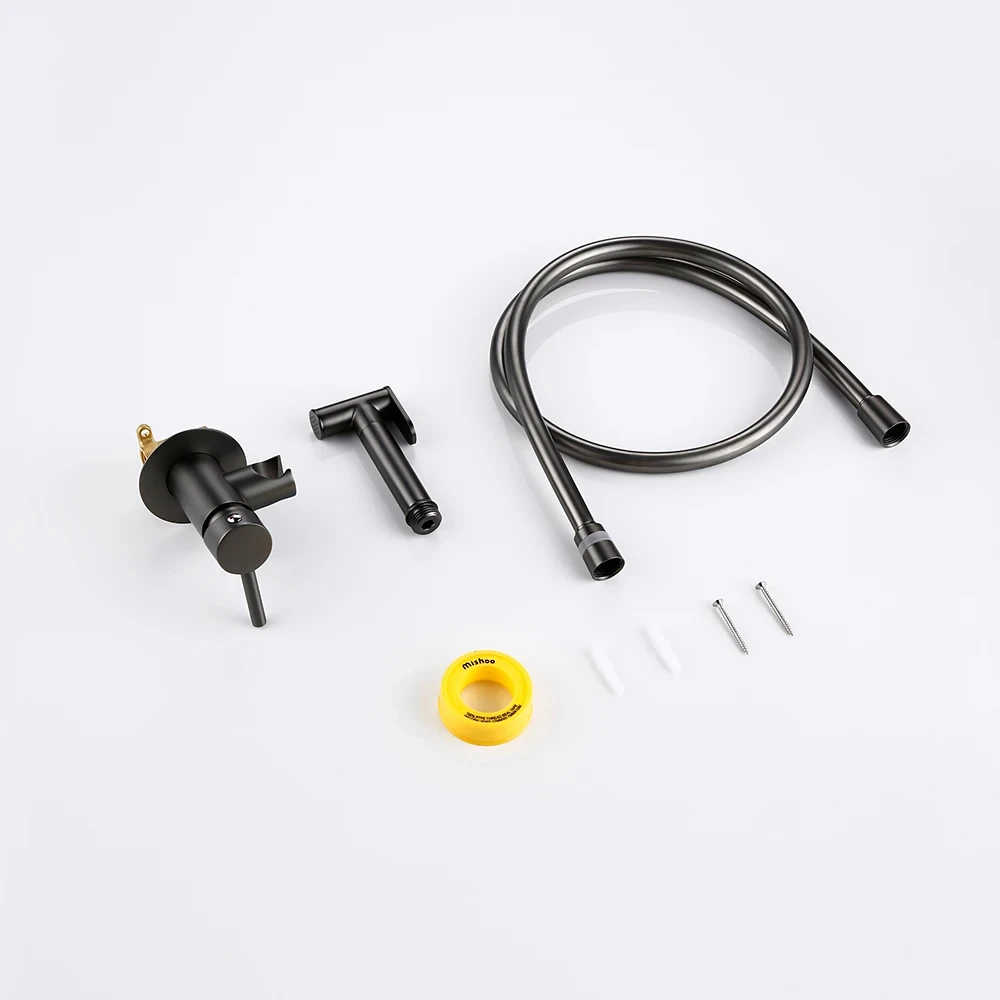 Wall Mounted Toilet Handheld Bidet Sprayer Kit Hot and Cold Mixer