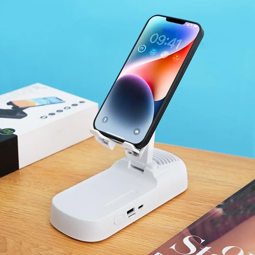 Phone Stand  Practical Noise Reduction Rechargeable  Desktop Stand Cell Phone Holder with Speaker Home Supplies