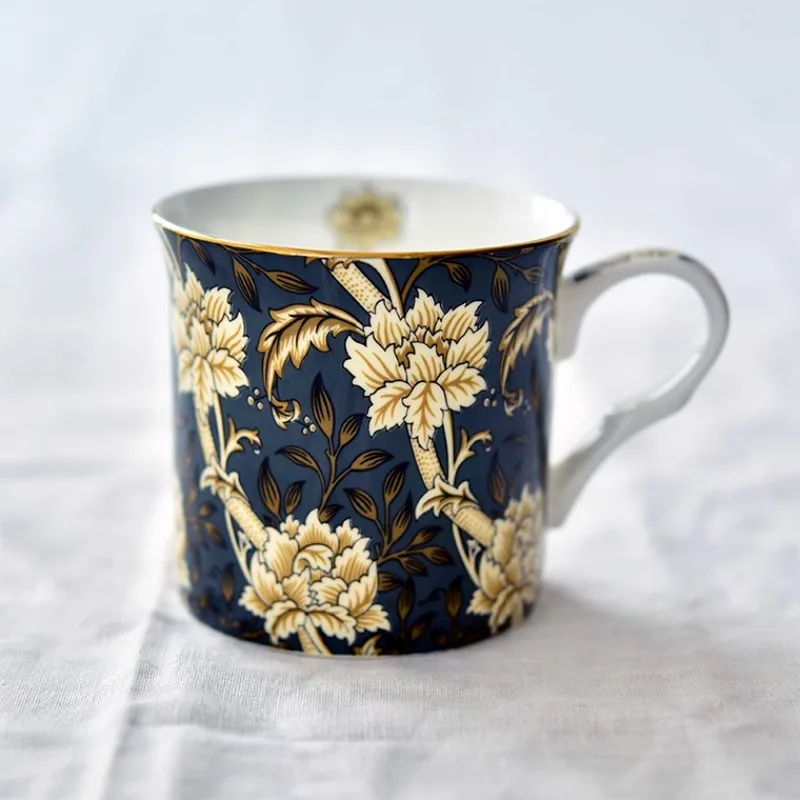 William Morris Blue & White Bone China Coffee Cup 3