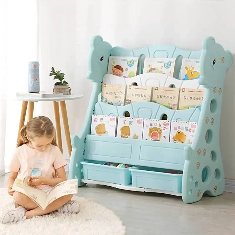 книжная полка Children's Bookshelf Simple Storage Shelf Baby Bookcase Shelving Household Primary School Picture Book Shelves