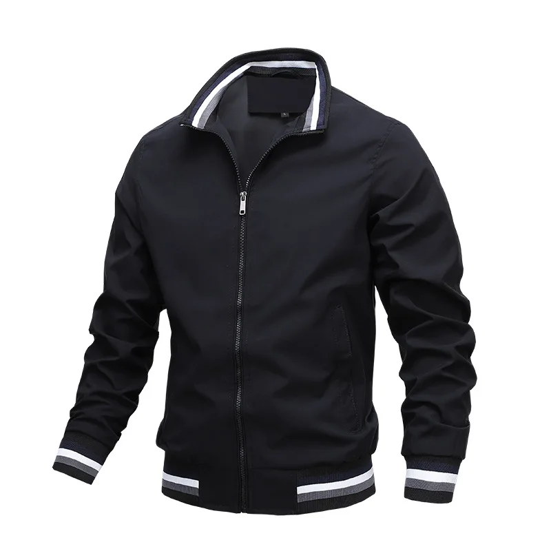 thumbnail image 1 of Chaqueta deportiva impermeable para exteriores para hombre, chaqueta bomber para primavera y verano, ropa de hombre, chaqueta cortavientos de moda para hombre, chaqueta informal blanca, 1 of 5