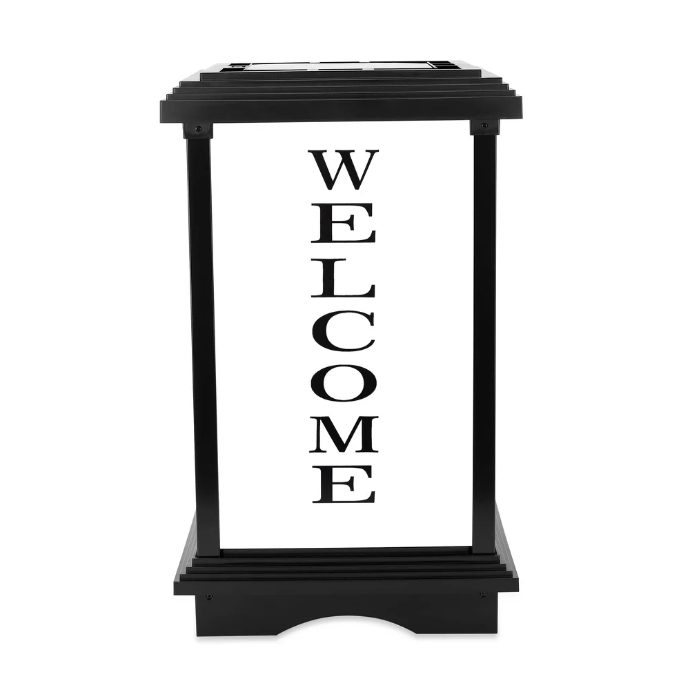 Solar Powered Welcome Lantern Amber White Light Outdoor Garden IP65 Waterproof LED Light Home Sweet Home Sign 12 Hours Charge 2