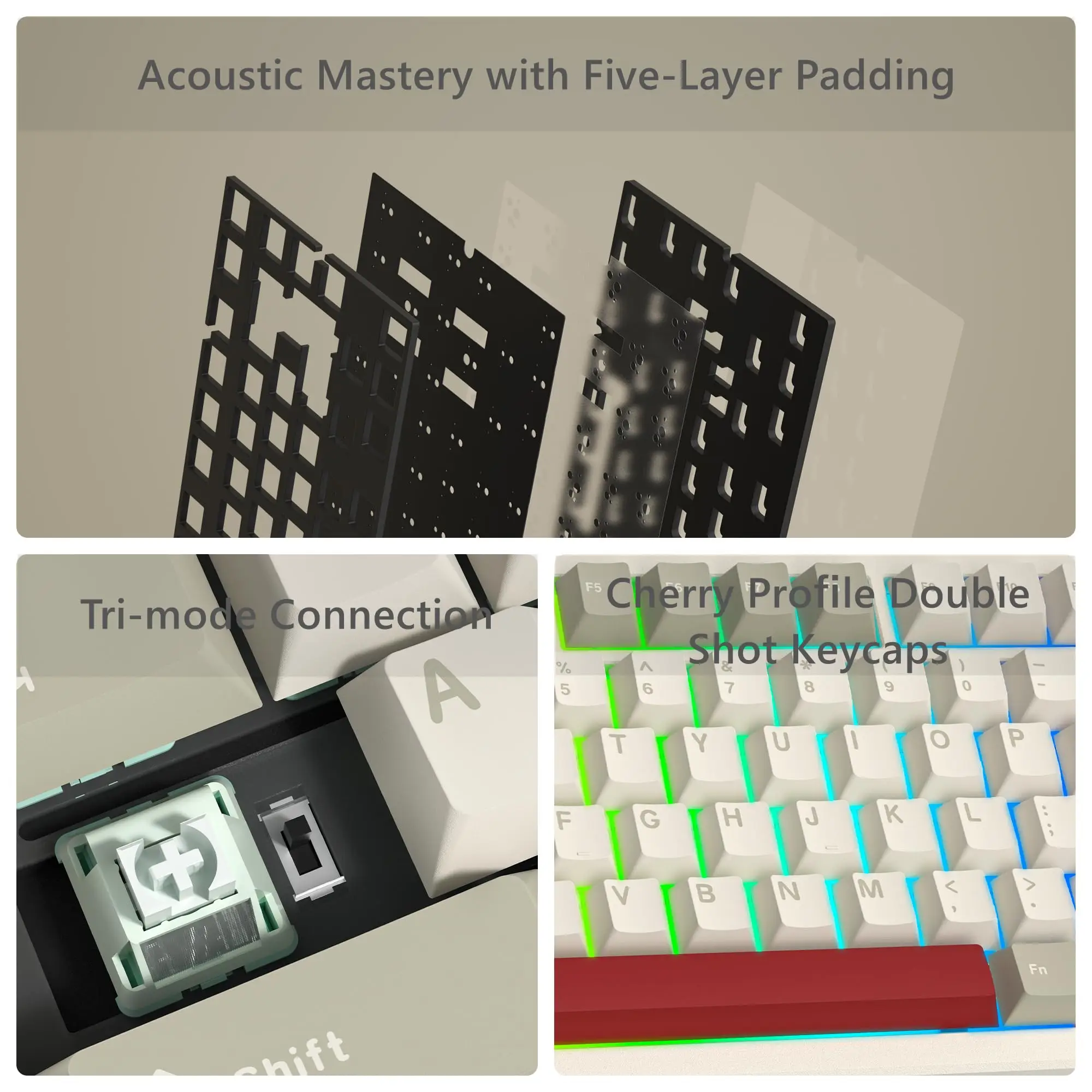 WOMIER SK75 ワイヤレスアルミニウム VIA カスタムメカニカル