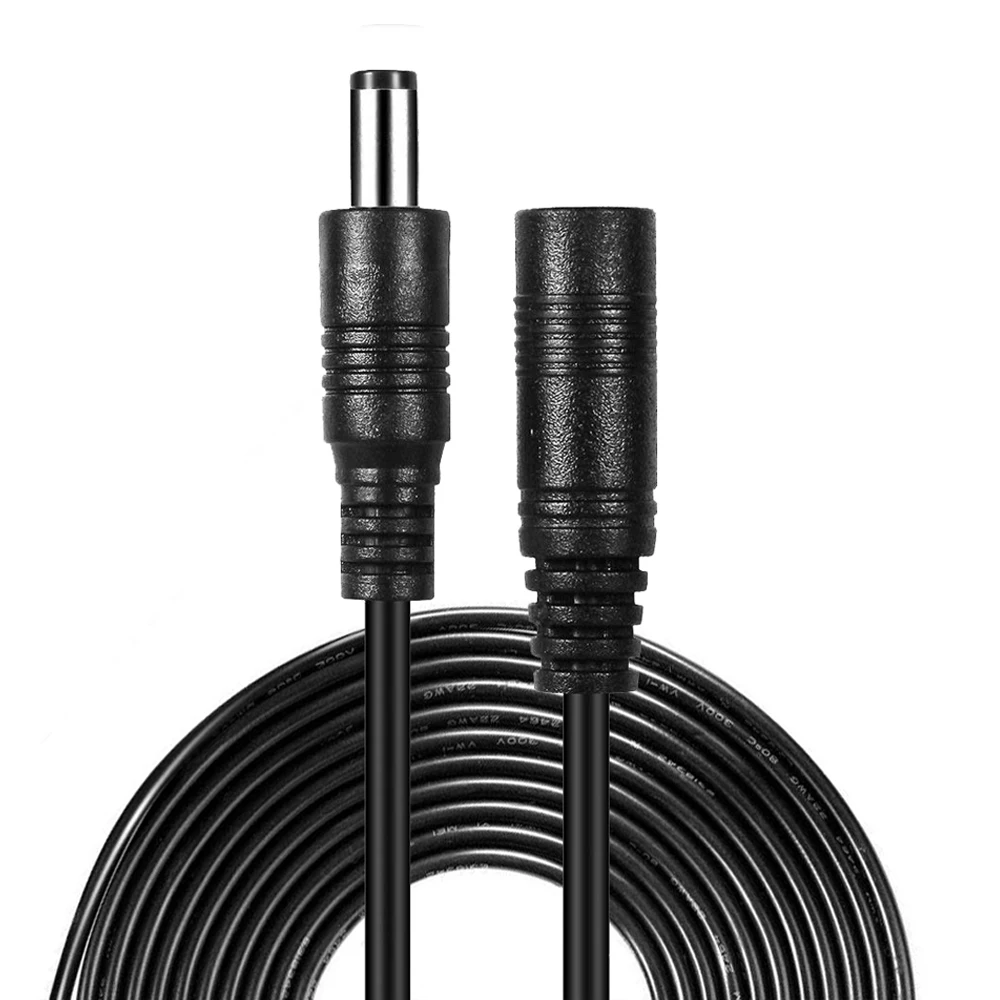 

DC Cable Extension Power Extend Cord 12V DC 5.5mmx2.1mm Connector Wire For LED Strip CCTV Camera