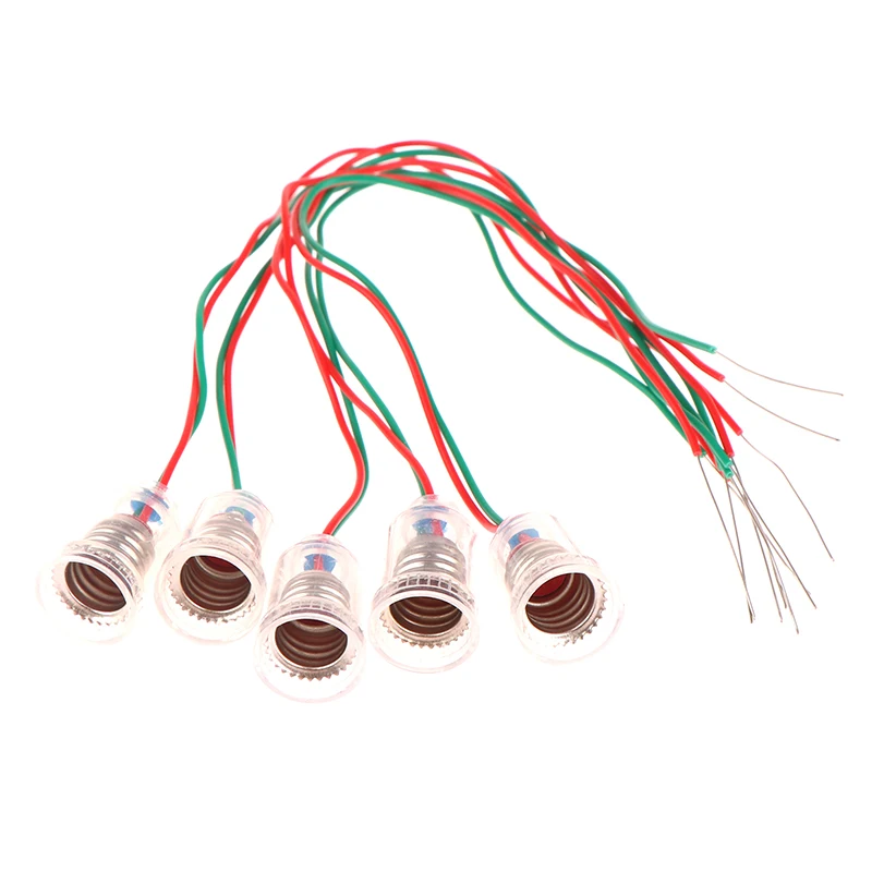 Lamp Holder 5Pcs Universal E10 Lamp Holder With Wire Small E10 Base Experiment Teaching Instrument Base Adapter