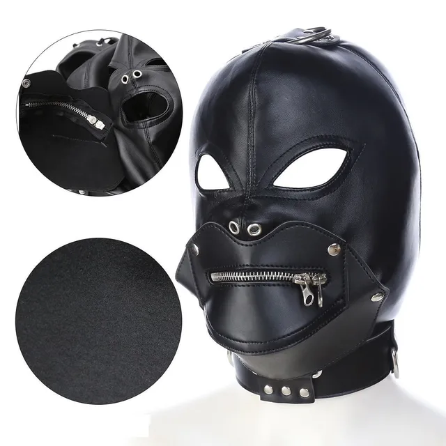 Open Eye Mask Hood with Zipper 1