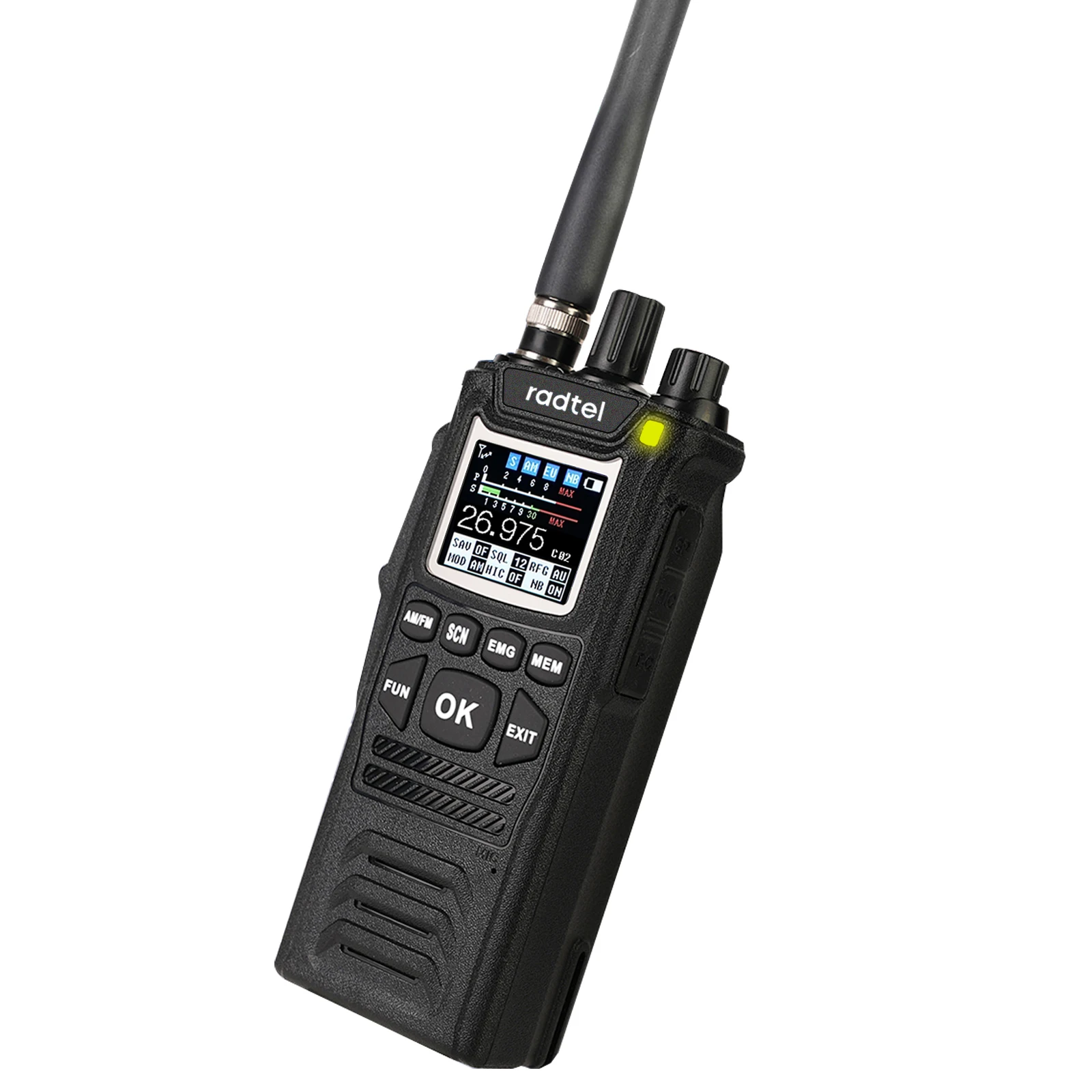 New! CB-10 Handheld Walkie Talkie 27MHz CB Radio HAM Transceiver 4W 12V AM/FM CB channels 26-27MHz 4100hAm Battery for truck 3