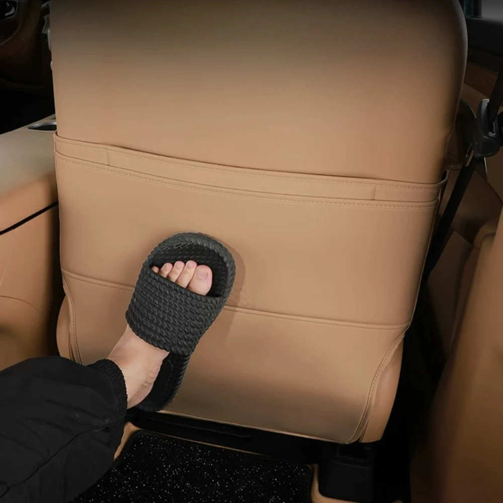 럭시드 R7 2026 친환경 가죽 뒷좌석 안티킥 보호 패드, 오염 방지 자동차 내부 액세서리