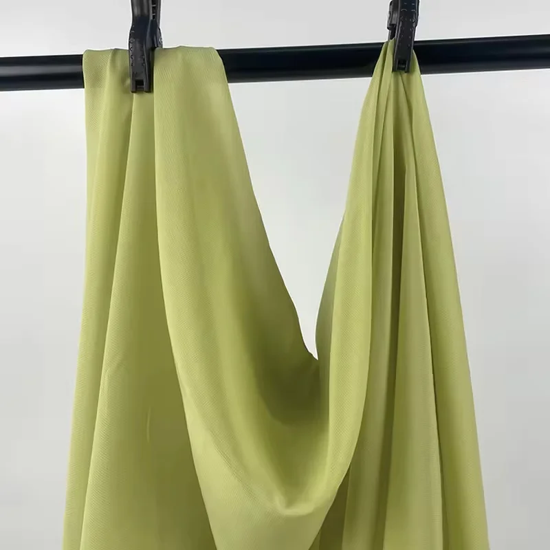 Elegant Green Chiffon Georgette Fabric for DIY Fashion & Decorations