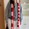 Vintage Stripe Color Neckerchief Sausage Pattern Scarf Soft Warm Fashion Scarves for Fashion Youth