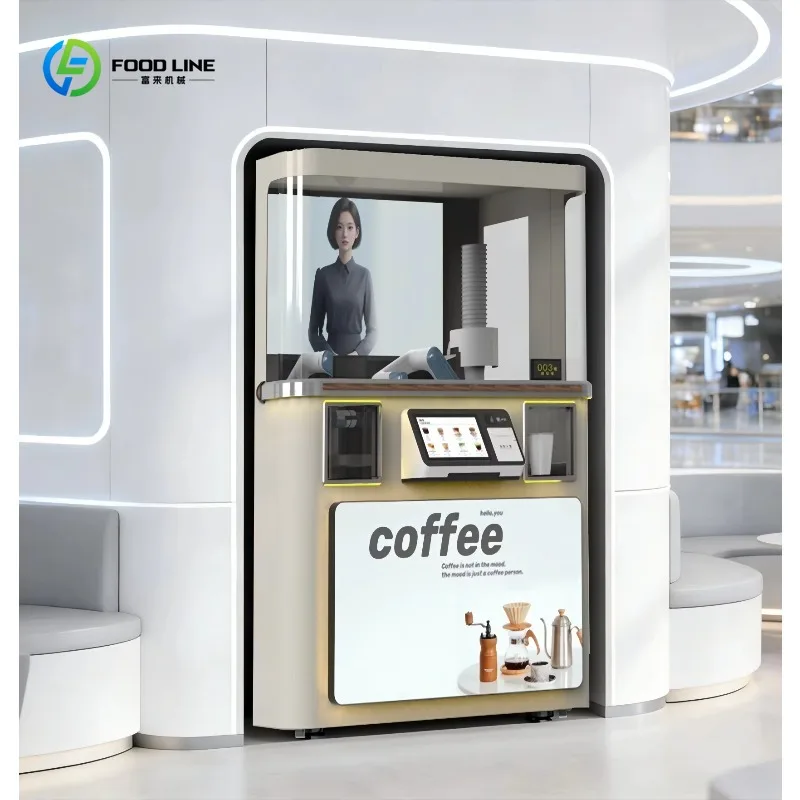 Macchina da Caffè Robotica Self-Service 24H Personalizzata, Funzionamento Autonomo, Alto ROI, Robot Intelligente per Caffè per Investimenti Commerciali - immagine 3