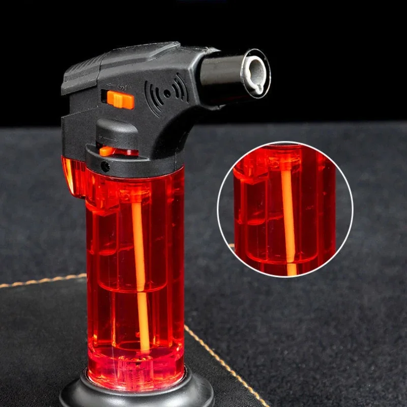 Spray Gun Lighter 4-pack High Temperature Windproof Blue Flame Cigar Lighter Baking And Barbecue Lighters Outdoor Survival Tool